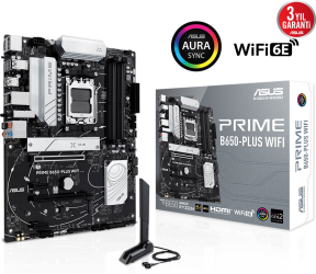 ASUS Prime B650-Plus Gaming WIFI AMD B650 Soket AM5 DDR5 7600(OC)MHz ATX Gaming (Oyuncu) Anakart