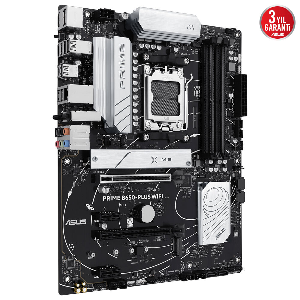 ASUS Prime B650-Plus Gaming WIFI AMD B650 Soket AM5 DDR5 7600(OC)MHz ATX Gaming (Oyuncu) Anakart