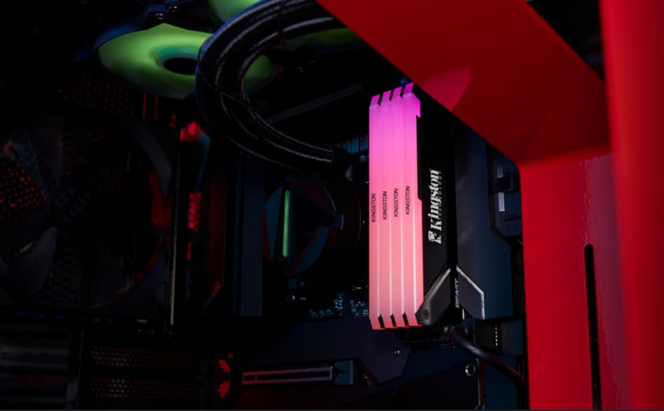 Kingston Beast RGB 32GB (2x16) DDR4 3200Mhz CL16 Siyah Gaming RAM (Bellek)