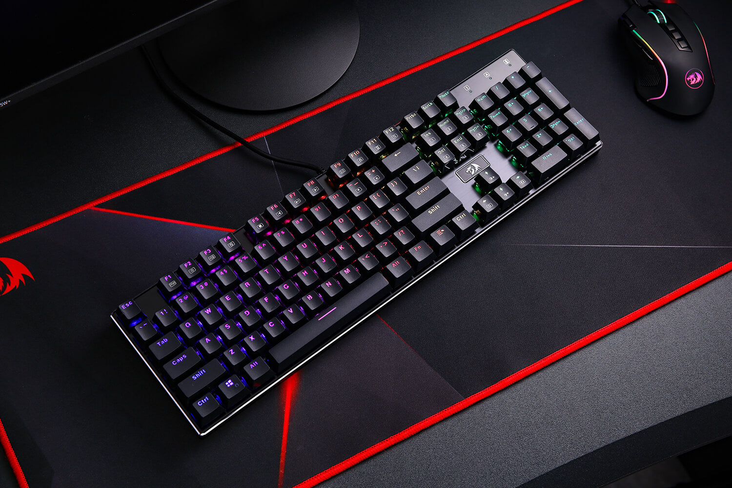 Redragon K556 Devarajas Brown Switch Kablolu Klavye 