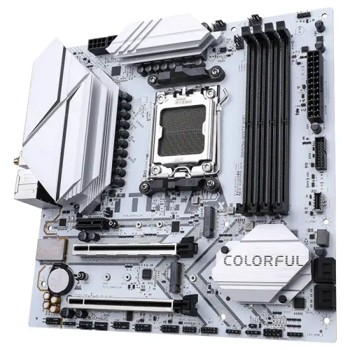 COLORFUL BATTLE-AX B650M-WHITE WIFI V14 DDR5 7600MMHz mATX AM5 Gaming (Oyuncu) Anakart