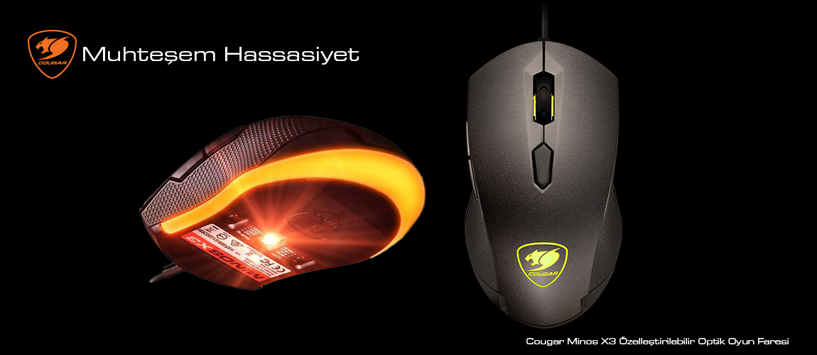 Cougar Minos X3 CGR-WOMB-MX3 3200DPI 7 Tuş Optik Gaming (Oyuncu) Mouse