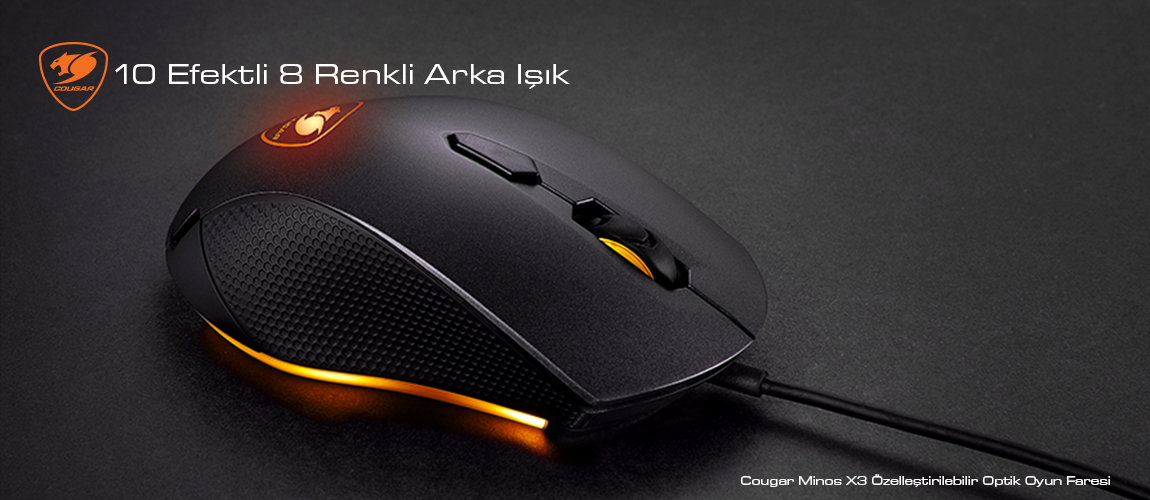 Cougar Minos X3 CGR-WOMB-MX3 3200DPI 7 Tuş Optik Gaming (Oyuncu) Mouse