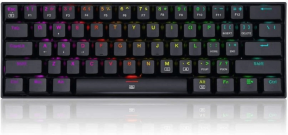 Redragon K630 RGB Dragonborn Blue Switch %60 TR Q Siyah Mekanik Kablolu Gaming (Oyuncu) Klavye