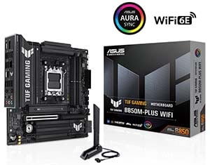 ASUS TUF GAMING B850M-PLUS WIFI AMD B850 Soket AM5 DDR5 8000+(OC)MHz mATX Gaming (Oyuncu) Anakart