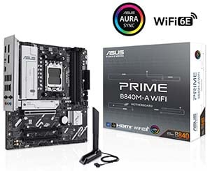 ASUS Prime B840M-A WIFI AMD B840 Soket AM5 DDR5 7600+(OC)MHz mATX Gaming (Oyuncu) Anakart