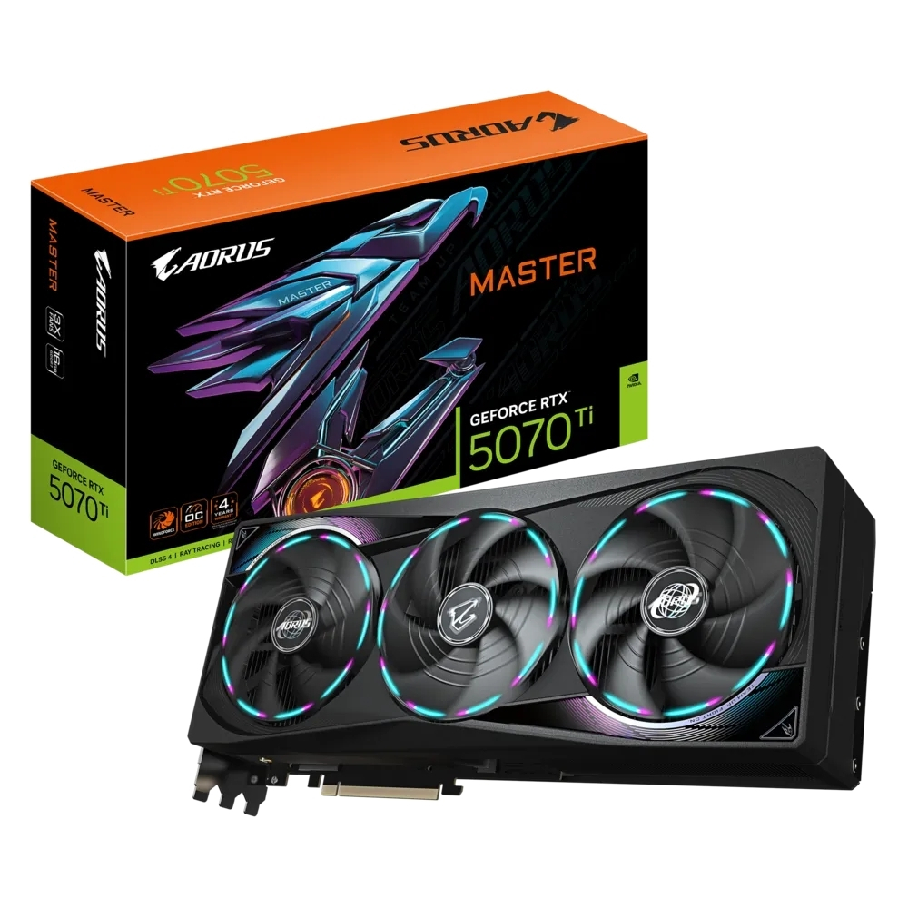 Gigabyte AORUS GeForce RTX 5070Ti MASTER GV-N507TAORUS M-16GD GDDR7 16G 256bit Gaming (Oyuncu) Ekran Kartı