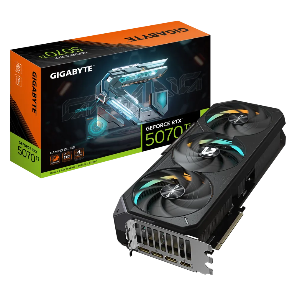 Gigabyte GeForce RTX 5070 Ti GAMING OC GV-N507TGAMING OC-16GD GDDR7 16G 256Bit Gaming (Oyuncu) Ekran Kartı