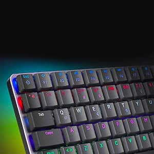 Rampage GRANITE Siyah/Gri Low Profile Red Switch Klavye