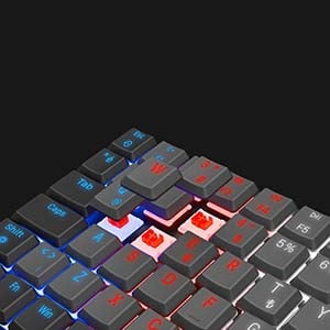 Rampage GRANITE Siyah/Gri Low Profile Red Switch Klavye