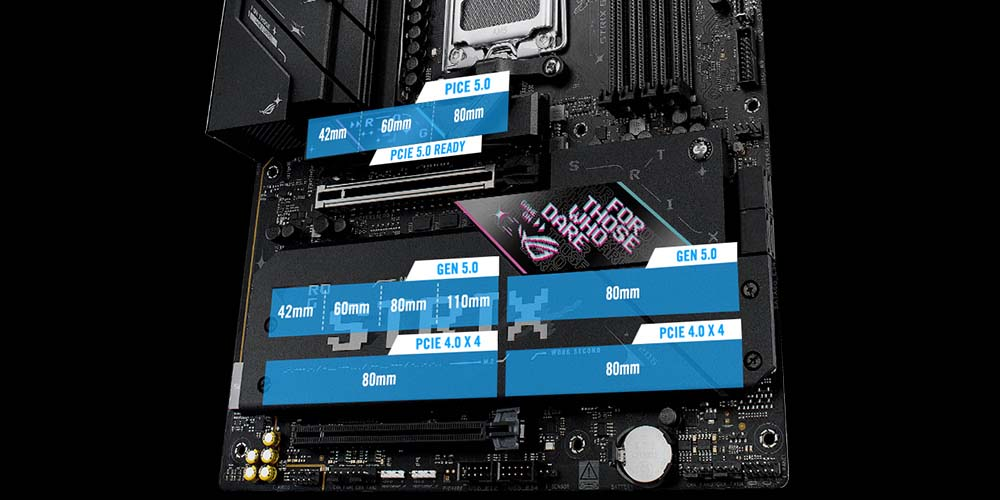 ASUS ROG STRIX B850-E Gaming Wifi AMD B850 Soket AM5 DDR5 8000+(OC)MHz ATX Gaming (Oyuncu) Anakart