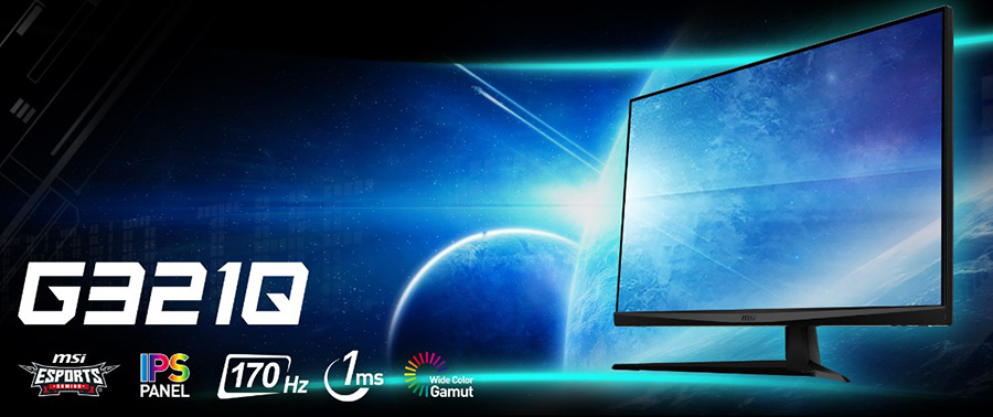 MSI G321Q 31.5 inç 2560X1440 WQHD 16:9 170Hz 1ms IPS G-Sync Premium Gaming Monitör