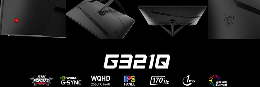 MSI G321Q 31.5 inç 2560X1440 WQHD 16:9 170Hz 1ms IPS G-Sync Premium Gaming Monitör