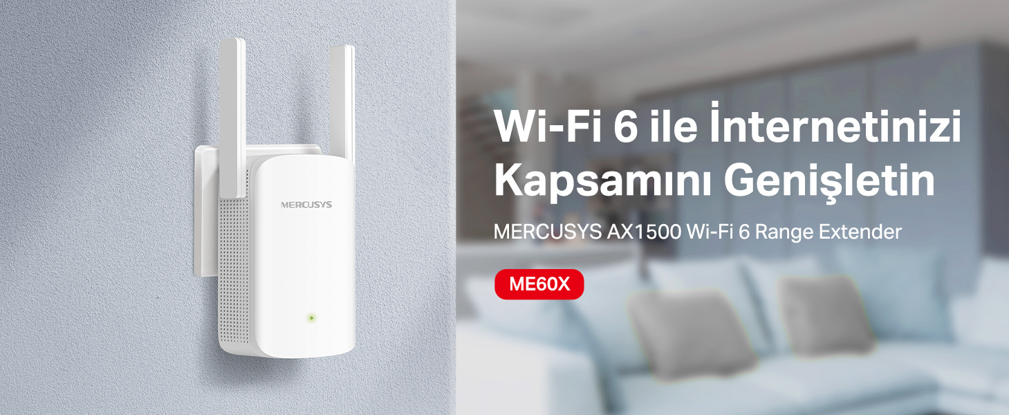 TP-LINK MERCUSYS ME60X AX1500 WIFI RANGE EXTENDER