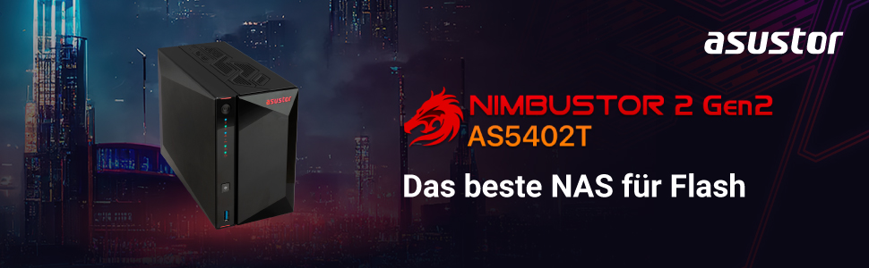 Asustor AS5404T 4 Yuvalı (4x22TB Desteği) 4GB DDR4 2.5GBE Nas Depolama Ünitesi