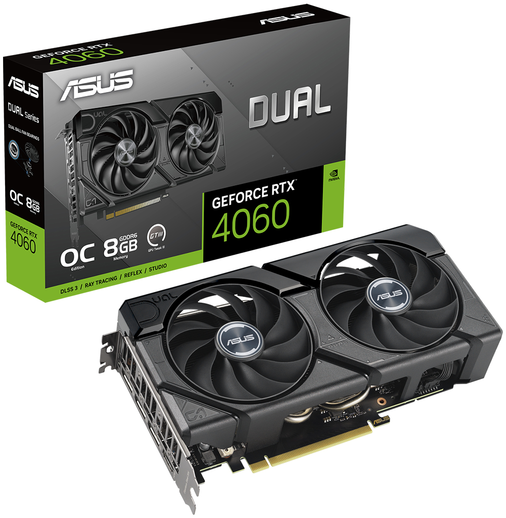 ASUS Dual GeForce RTX 4060 OC 8GB EVO GDDR6 128Bit DX12 DLSS 3 Gaming Ekran Kartı