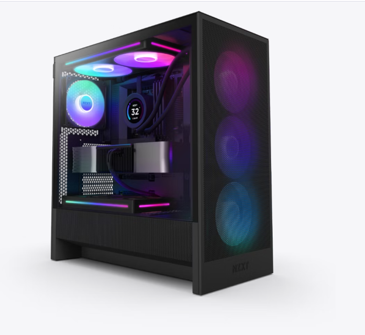 NZXT H Series H5 Flow RGB CC-H52FB-R1 Siyah ATX Mid Tower Gaming Kasa
