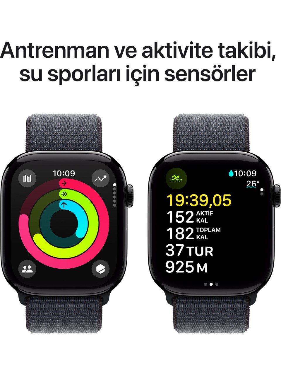 Apple Watch Series 10 GPS 46 mm Siyah Rengi Alüminyum Kasa Akıllı Saat -MWWR3TU/A