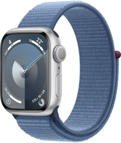Apple Watch Series 9 GPS 41 mm Gümüş Rengi Alüminyum Kasa ve Buz Mavisi Spor Loop - MR923TU/A