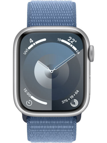 Apple Watch Series 9 GPS 41 mm Gümüş Rengi Alüminyum Kasa ve Buz Mavisi Spor Loop - MR923TU/A 