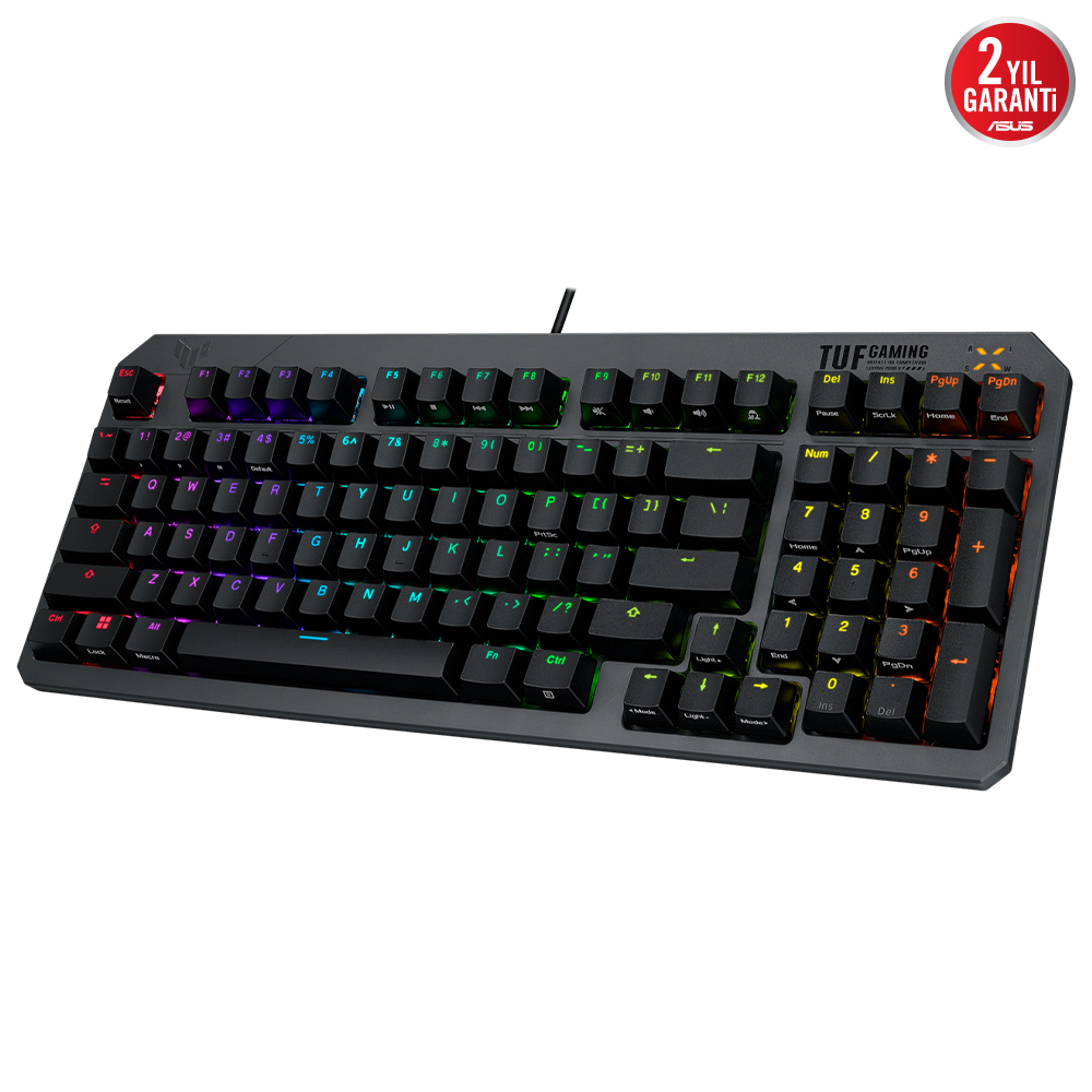 ASUS TUF Gaming K3 Gen II RGB Red Switch Optik Mekanik Kablolu Gaming (Oyuncu) Klavye