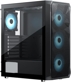 Frisby FC-9485G 600W 80+ Bronze 4x120mm RGB Fan Temperli Cam Mesh USB 3.0 ATX Mid-Tower Gaming (Oyuncu) Kasa