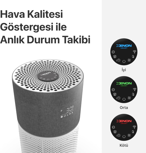Xenon Smart X7420_M0 Akıllı Hava Temizleyici Gri