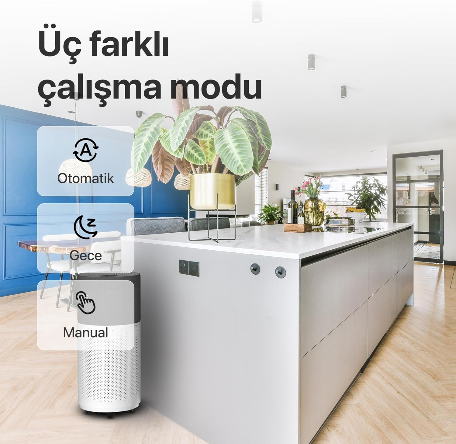 Xenon Smart X7420_M0 Akıllı Hava Temizleyici Gri
