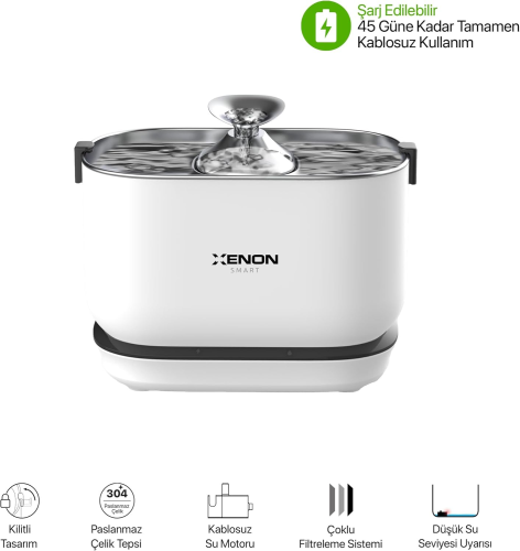 Xenon Smart X8652 Bataryalı Çelik Su Pınarı 