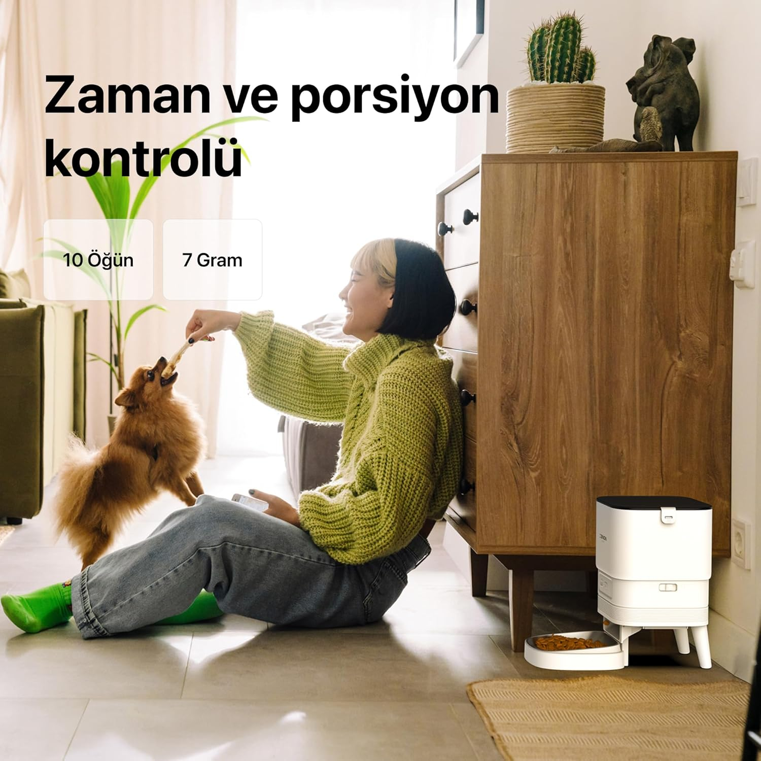 Xenon Smart X8612 Akıllı Mama Kabı Beyaz