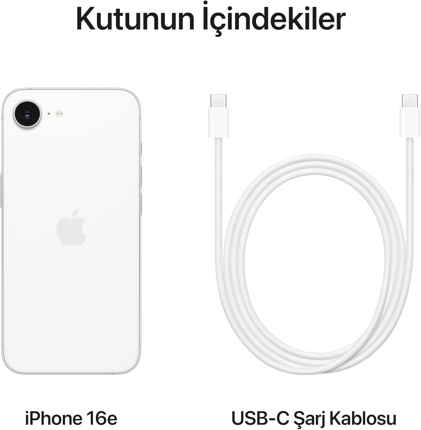 iPhone 16E 128 GB 8GB Ram Beyaz Cep Telefonu - Apple Türkiye Garantili