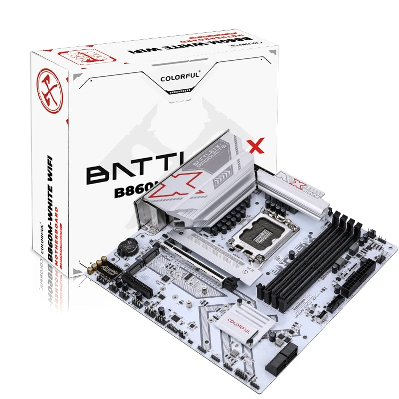 COLORFUL BATTLE-AX B860M-WHITE WIFI V20 DDR5 7600Mhz mATX Gaming (Oyuncu) Anakart