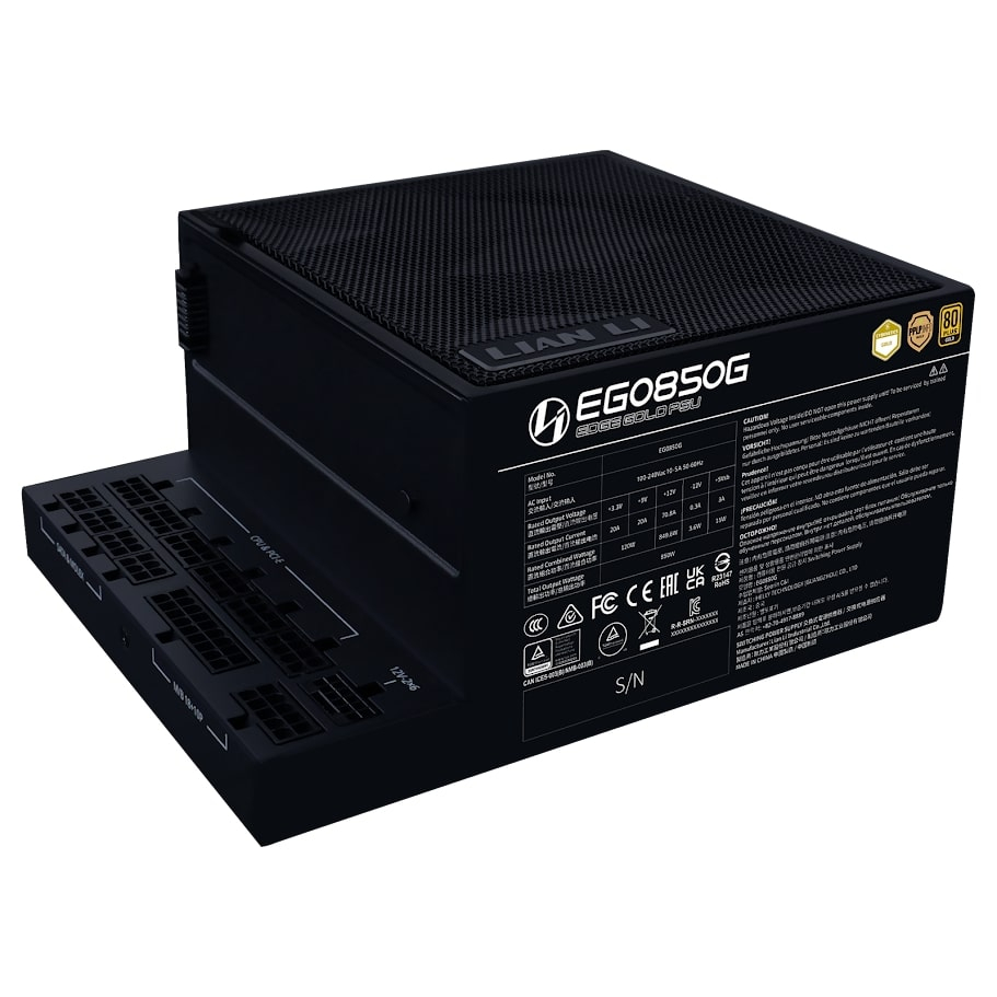Lian Li Edge850 Siyah 850W 80+ Gold ATX Power Supply