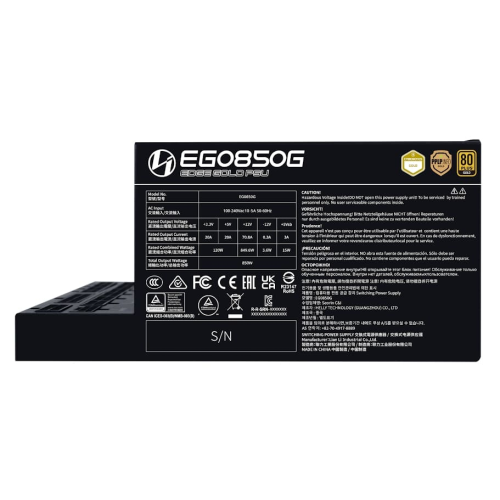 Lian Li Edge850 Siyah 850W 80+ Gold ATX Power Supply