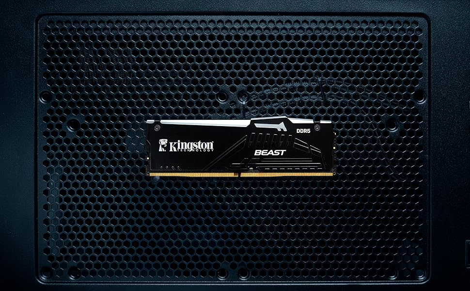 Kingston Beast RGB KF560C36BBE2A-16TR 16GB (1x16) DDR5 6000Mhz CL36 Siyah Gaming RAM (Bellek)