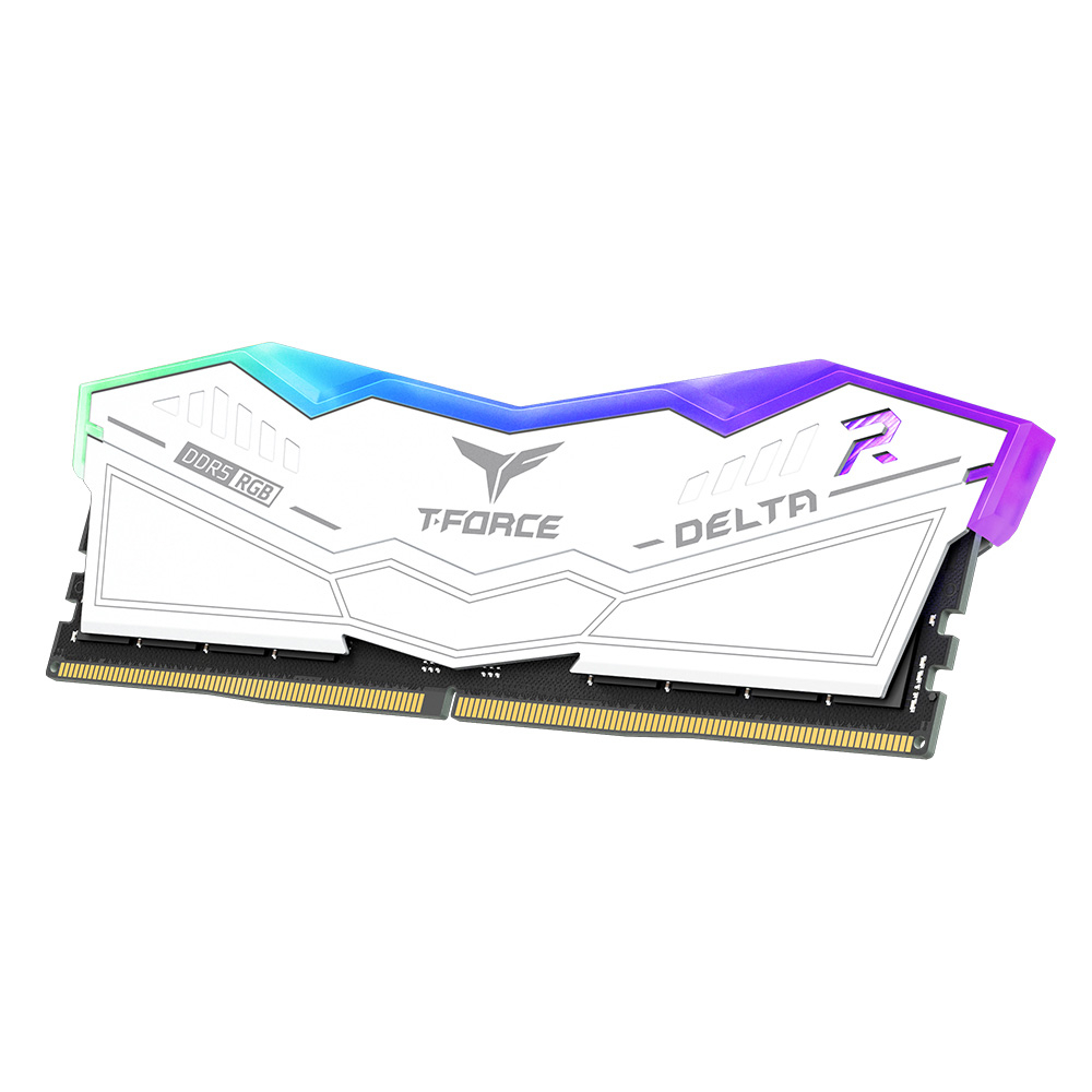 Team T-Force DELTA RGB 32 GB (2x16GB) 7600 MHz DDR5 CL36 Beyaz Gaming Ram (FF4D532G7600HC36DDC01)