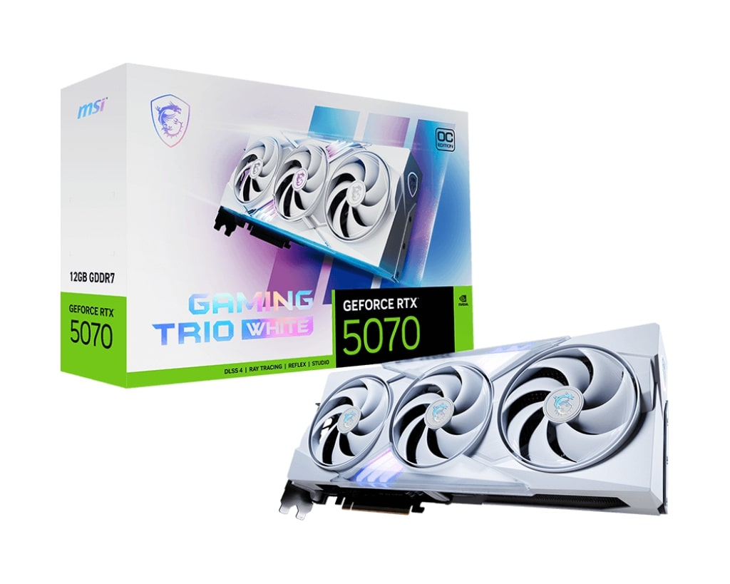MSI GeForce RTX 5070 12GB GAMING TRIO OC WHITE GDDR7 192Bit DX12 Gaming (Oyuncu) Ekran Kartı