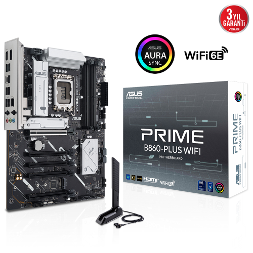 ASUS PRIME B860-PLUS WIFI Intel B860 Soket 1851 8200+(OC)MHz mATX Gaming (Oyuncu) Anakart