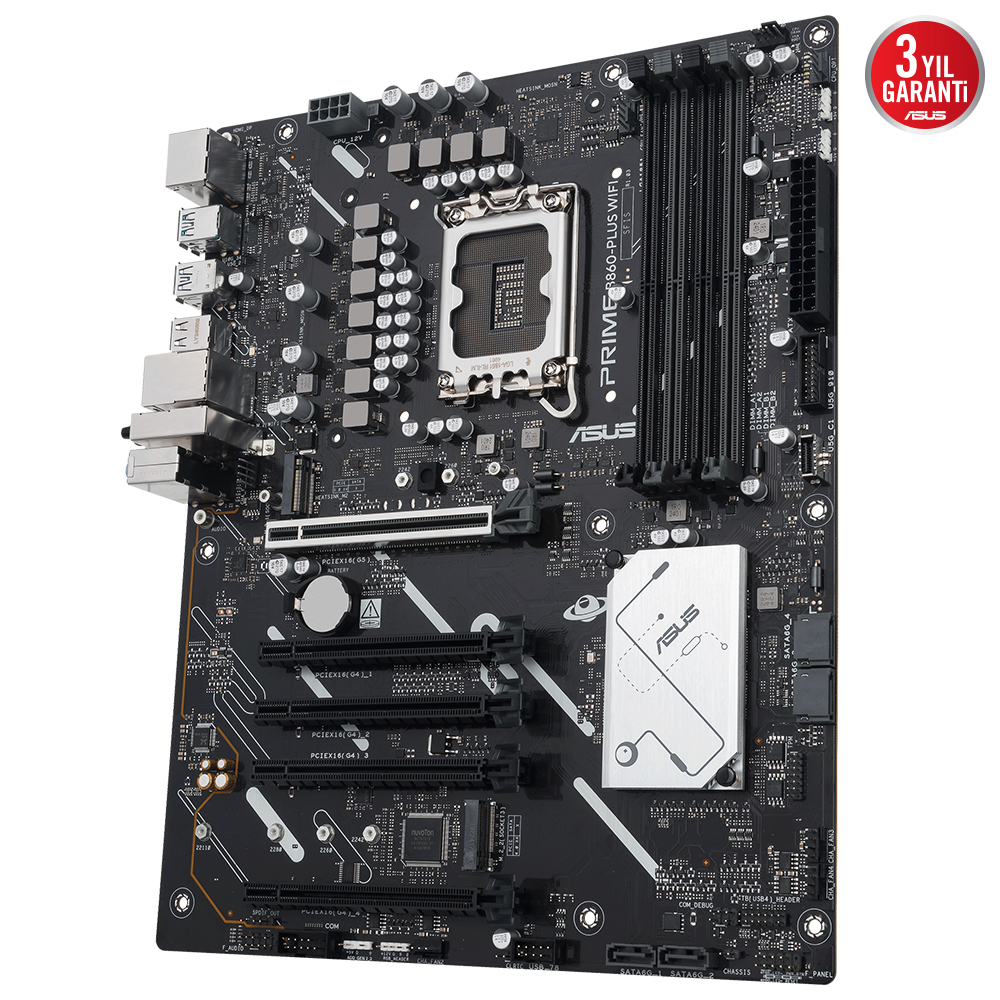 ASUS PRIME B860-PLUS WIFI Intel B860 Soket 1851 8200+(OC)MHz mATX Gaming (Oyuncu) Anakart