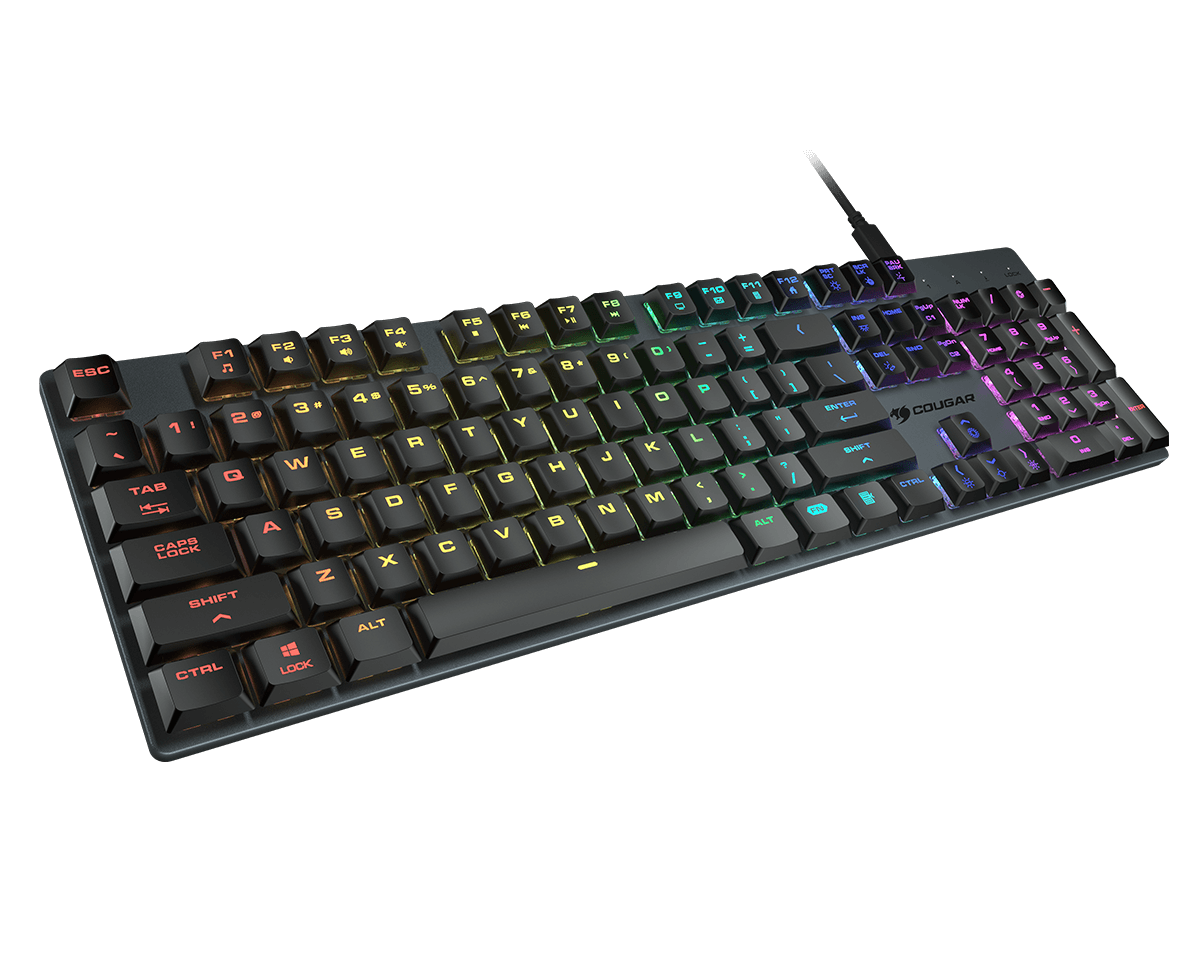 Cougar CGR-WO1MI-LUX Luxlım İngilizce Q Kablolu Gaming (Oyuncu) Klavye