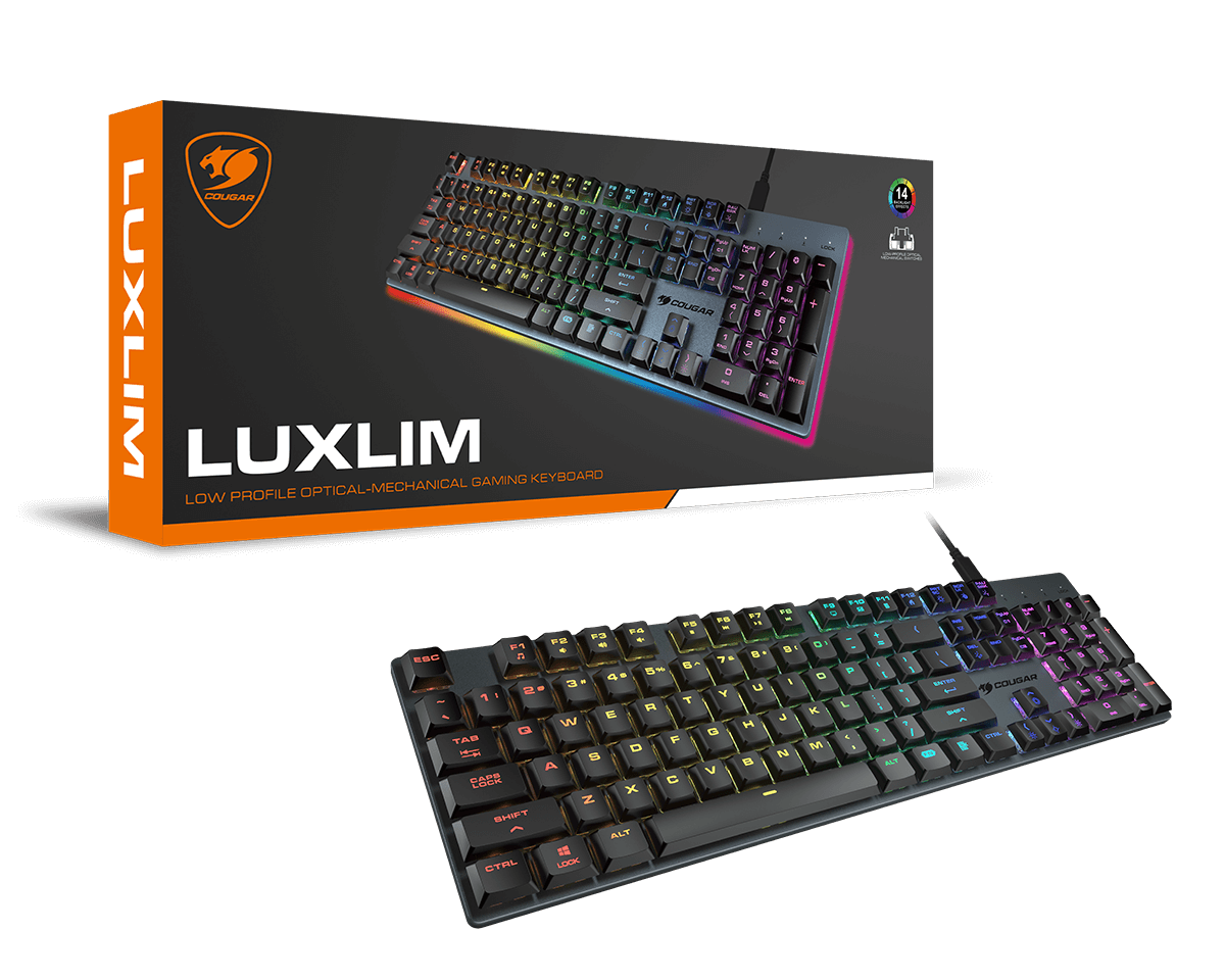 Cougar CGR-WO1MI-LUX Luxlım İngilizce Q Kablolu Gaming (Oyuncu) Klavye