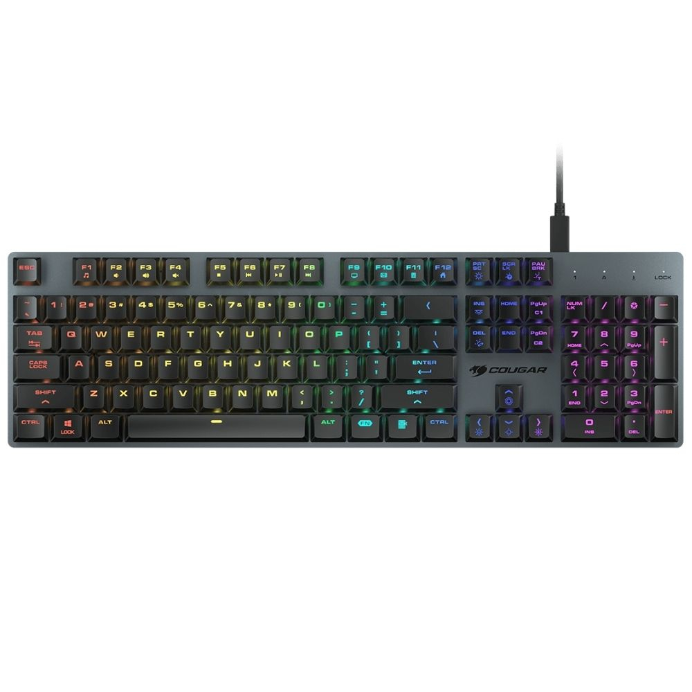 Cougar CGR-WO1MI-LUX Luxlım İngilizce Q Kablolu Gaming (Oyuncu) Klavye