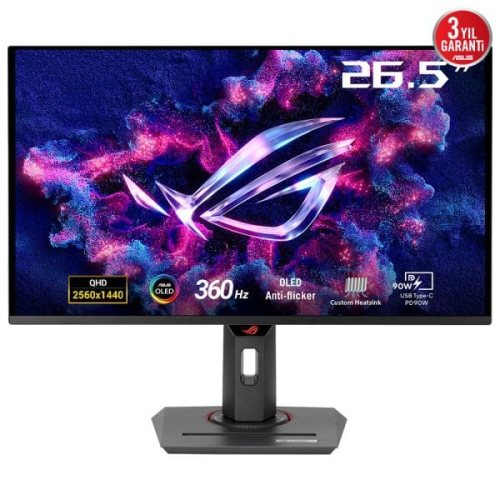 ASUS ROG Strix XG27ACDNG 0.03 ms 360 Hz 26.4″ QHD Adaptive Sync QD-OLED Pivot Gaming (Oyuncu) Monitör 