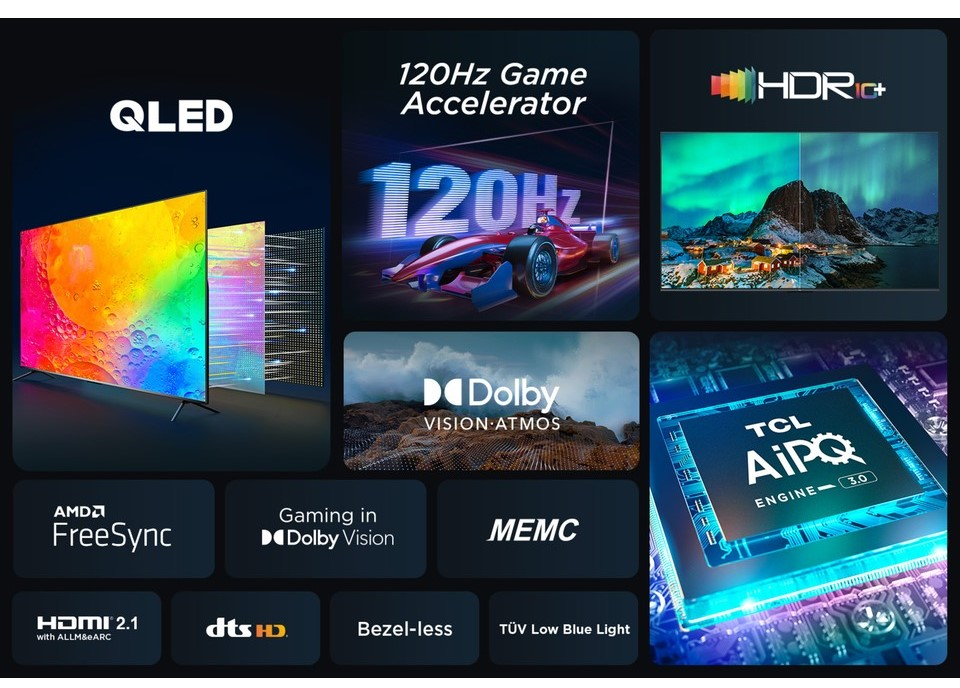 TCL 65T8B 4K Ultra HD 65″ 165 Ekran Uydu Alıcılı Google Smart QLED TV
