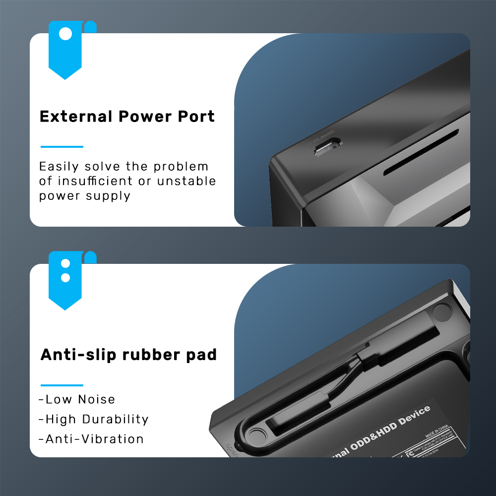 Unitek HARİCİ DVD-RW TYPE-C/A+5in1 DOCKING STATION USB-A x2, USB-Cx1, SD CARDx1, POWER PORT x1 (T1037A01)