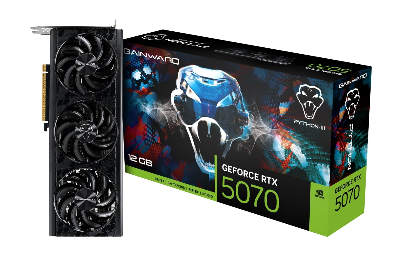 GAINWARD GeForce RTX5070 PYTHON III 12GB GDDR7 192Bit Gaming (Oyuncu) Ekran Kartı