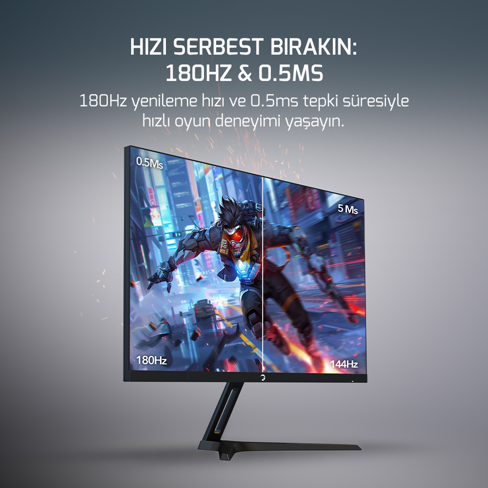 GamePower Bull T20 Flat Fast IPS 180Hz 0.5ms FHD Gaming Monitör (Sıfır Ölü Piksel Garantili)