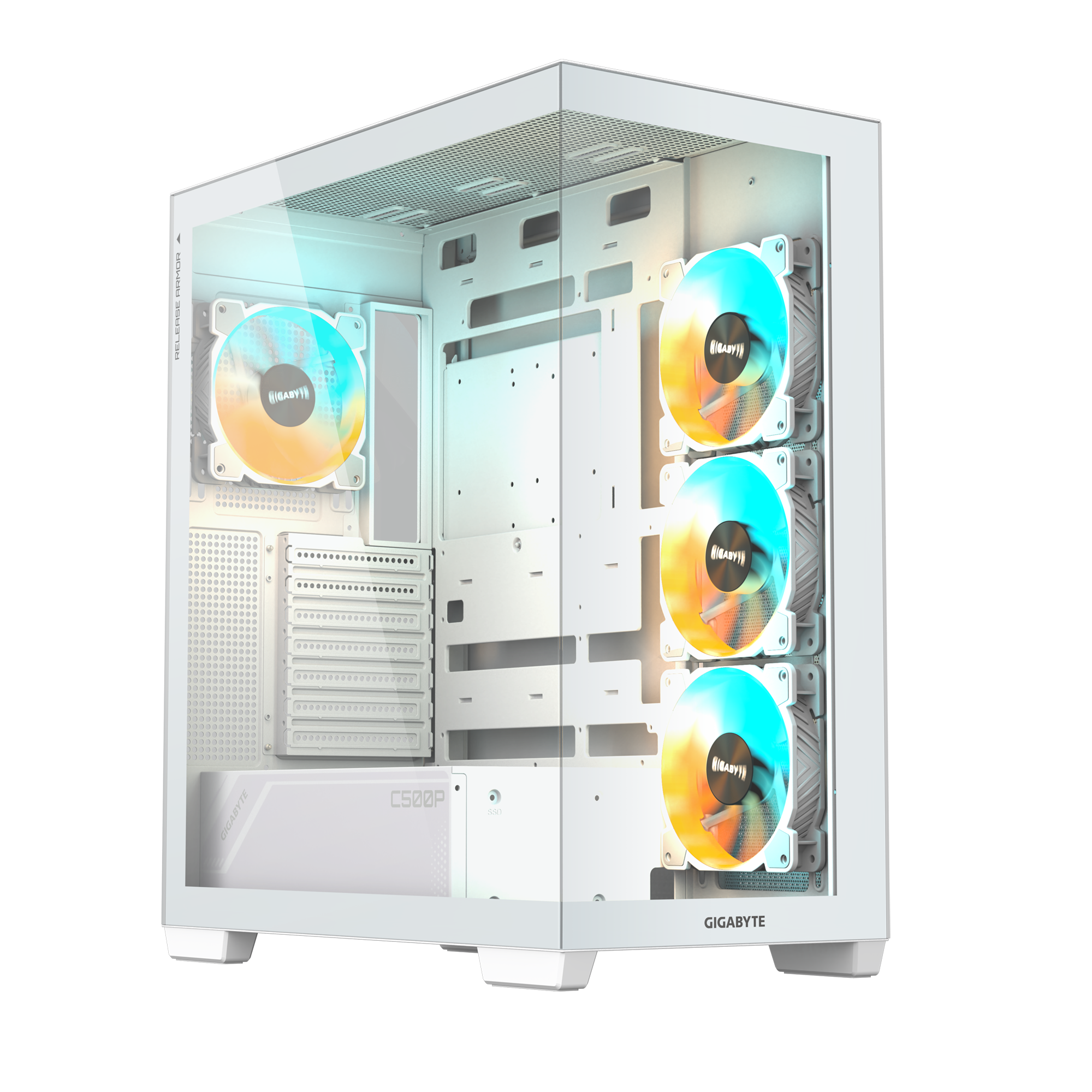 Gigabyte C500 GB-C500PI ST Panoramic Stealth Glass USB 3.0 USB-C ATX Mid Tower Gaming (Oyuncu) Kasası