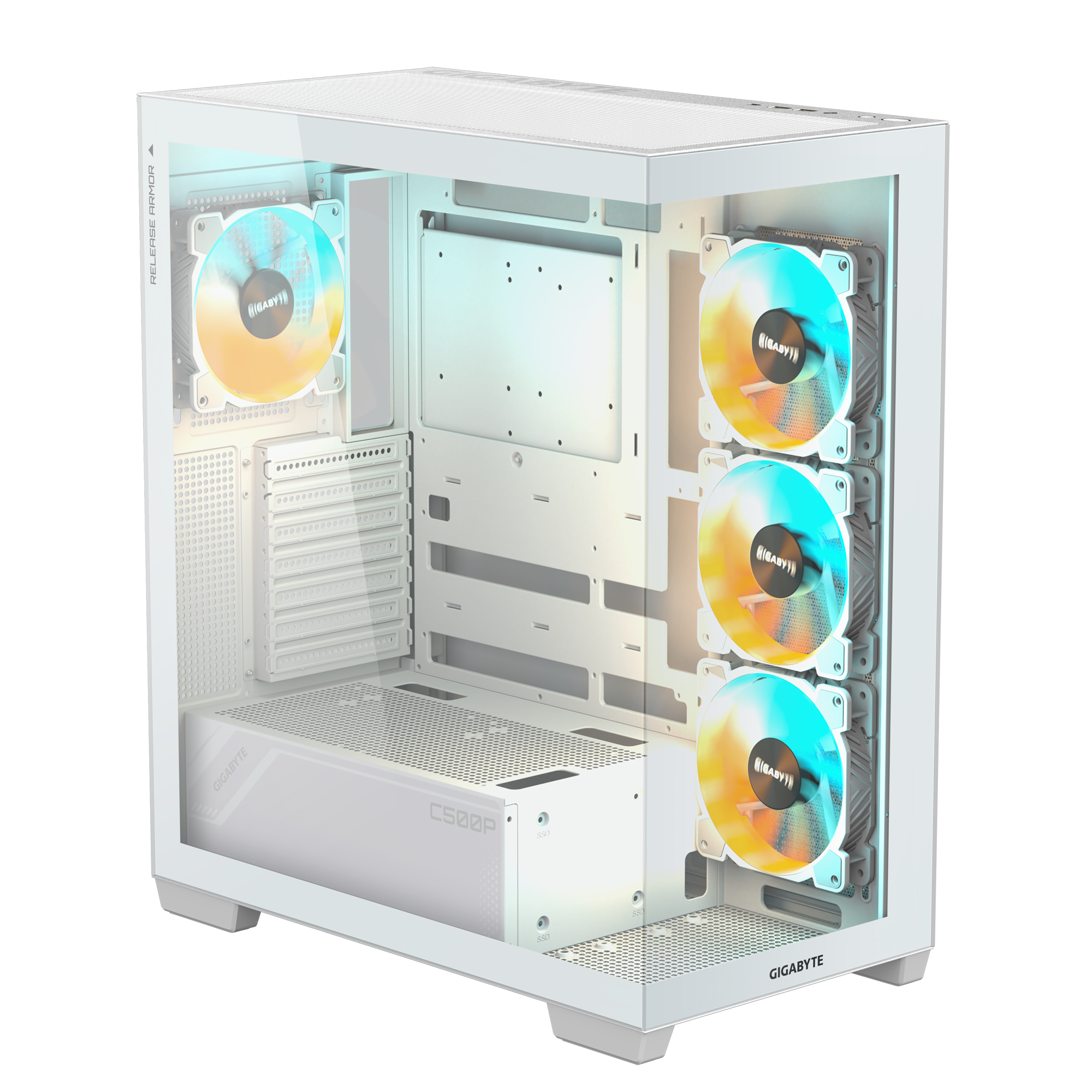 Gigabyte C500 GB-C500PI ST Panoramic Stealth Glass USB 3.0 USB-C ATX Mid Tower Gaming (Oyuncu) Kasası