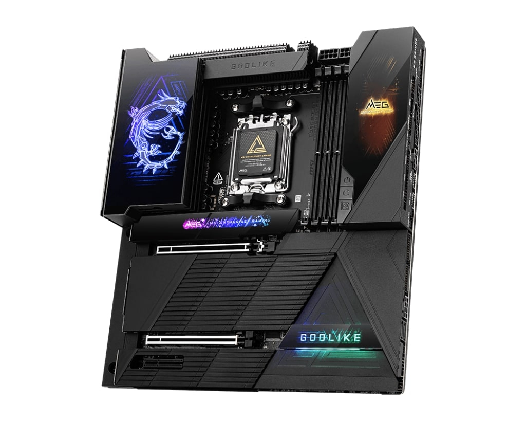 MSI MEG X870E GODLIKE WIFI Amd AM5 DDR5 8400+(OC)MHz E-ATX Gaming (Oyuncu) Anakart